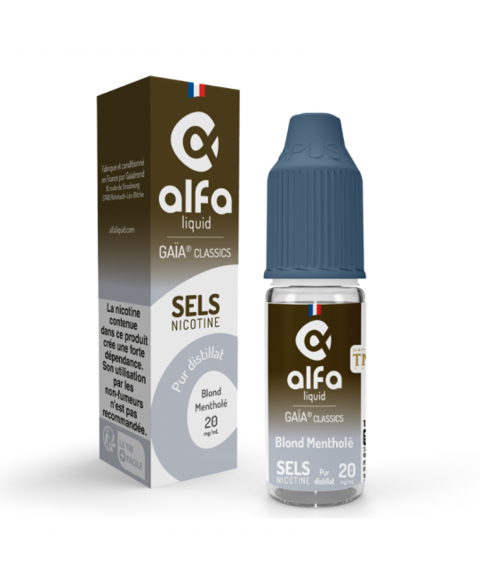E LIQUIDE BLOND MENTHOLÉ SELS GAÏA CLASSICS ALFALIQUID