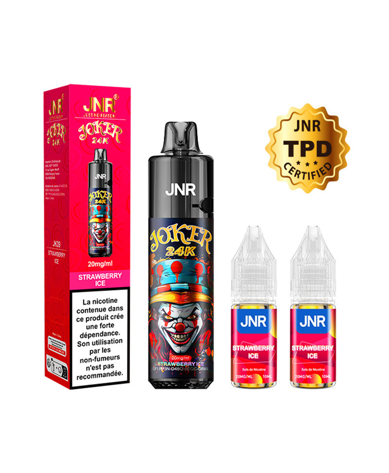 PUFF STRAWBERRY ICE JOKER 24K - JNR