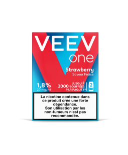 PAQUET 2 PODS VEEV ONE STRAWBERRY - VEEV