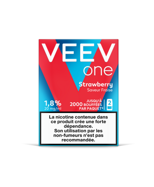 PAQUET 2 PODS VEEV ONE STRAWBERRY - VEEV