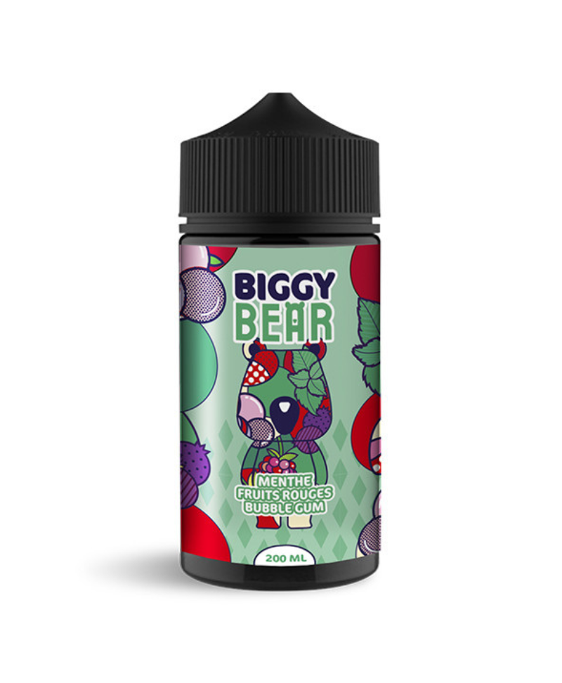 MENTHE FRUITS ROUGES BUBBLE GUM 200ML - BIGGY BEAR