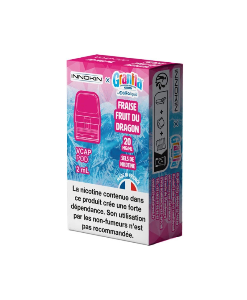 CARTOUCHE FRAISE FRUIT DU DRAGON GRANITA - ALFAPOD VCAP INNOKIN