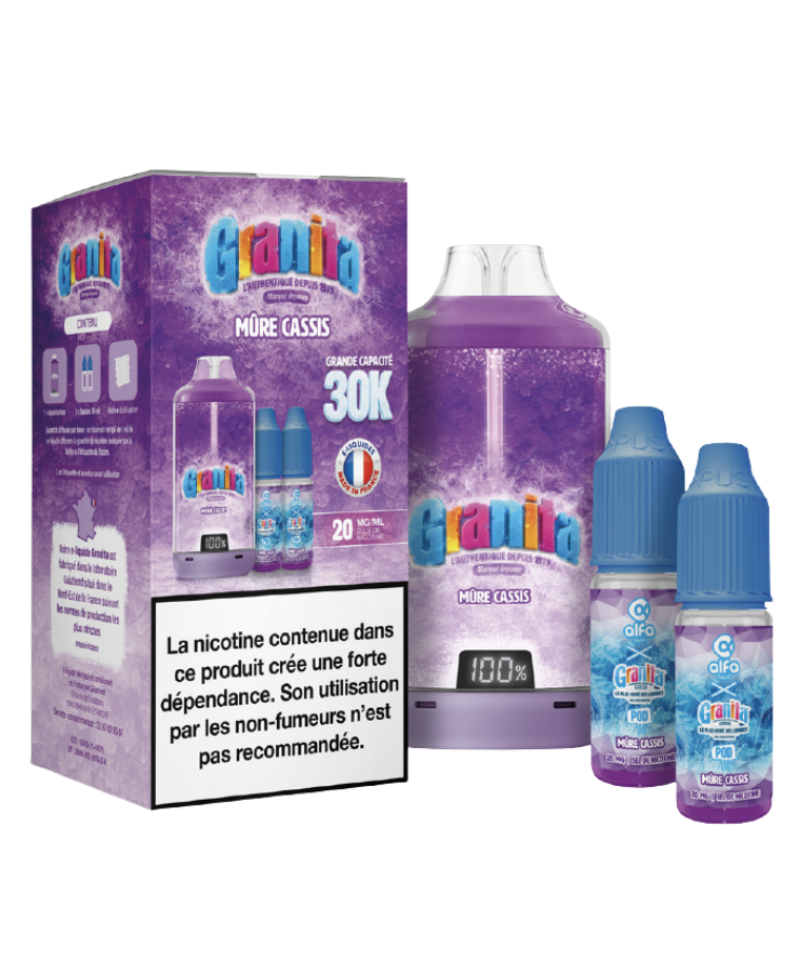 BIG PUFF MÛRE CASSIS GRANITA 30K - ALFALIQUID