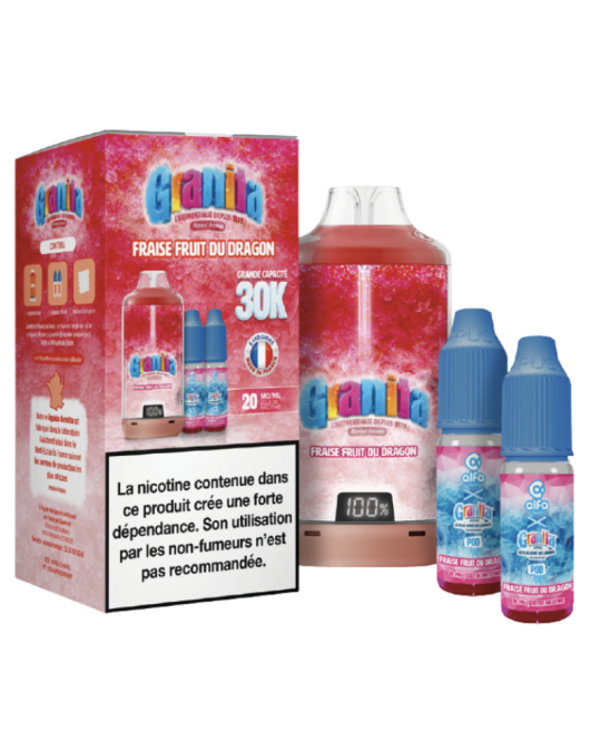 BIG PUFF FRAISE FRUIT DU DRAGON GRANITA 30K - ALFALIQUID