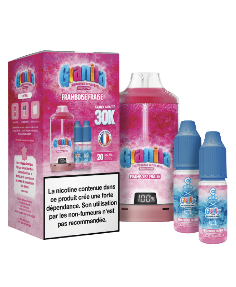 BIG PUFF FRAMBOISE FRAISE GRANITA 30K - ALFALIQUID